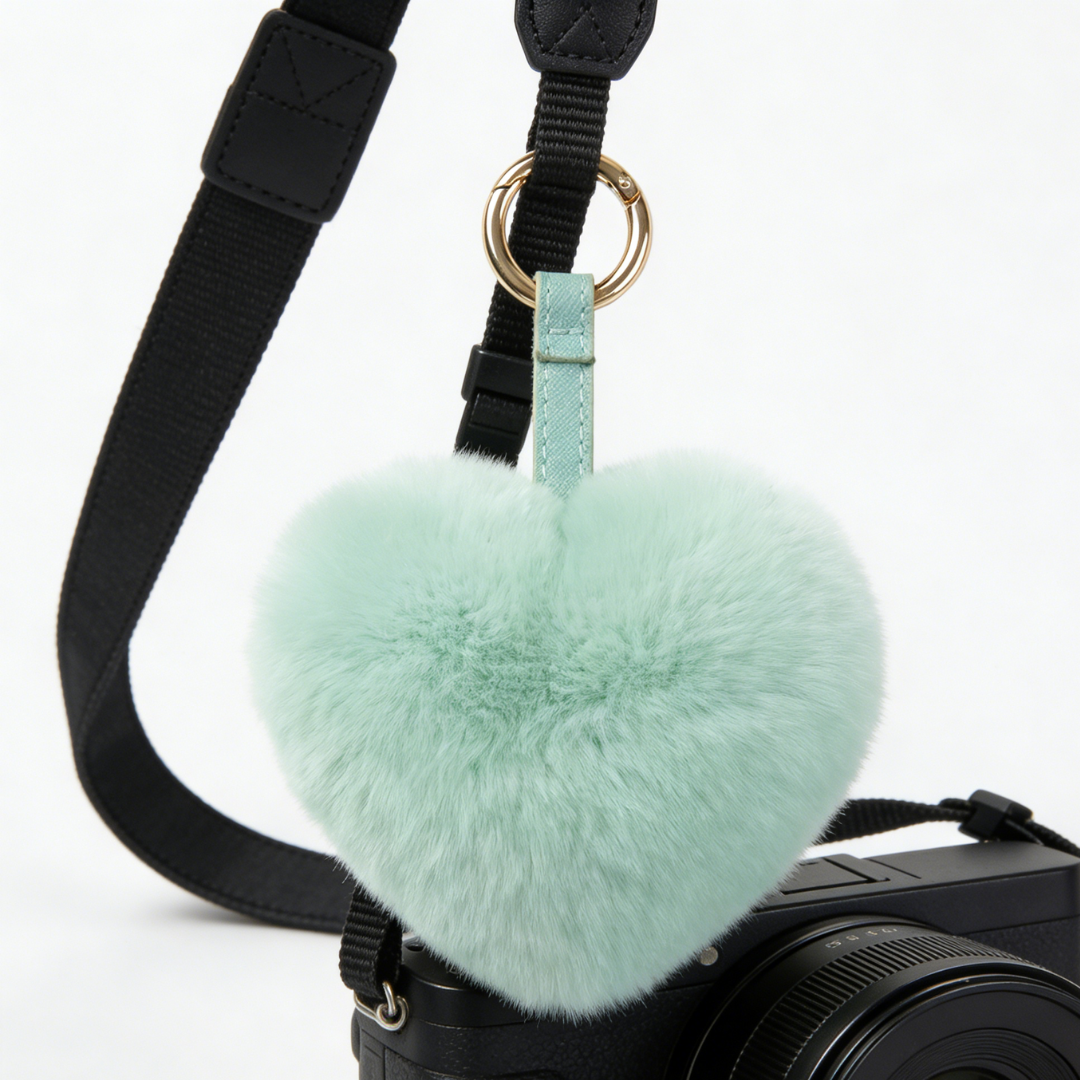 Heart Plush Keychain Bag Charm