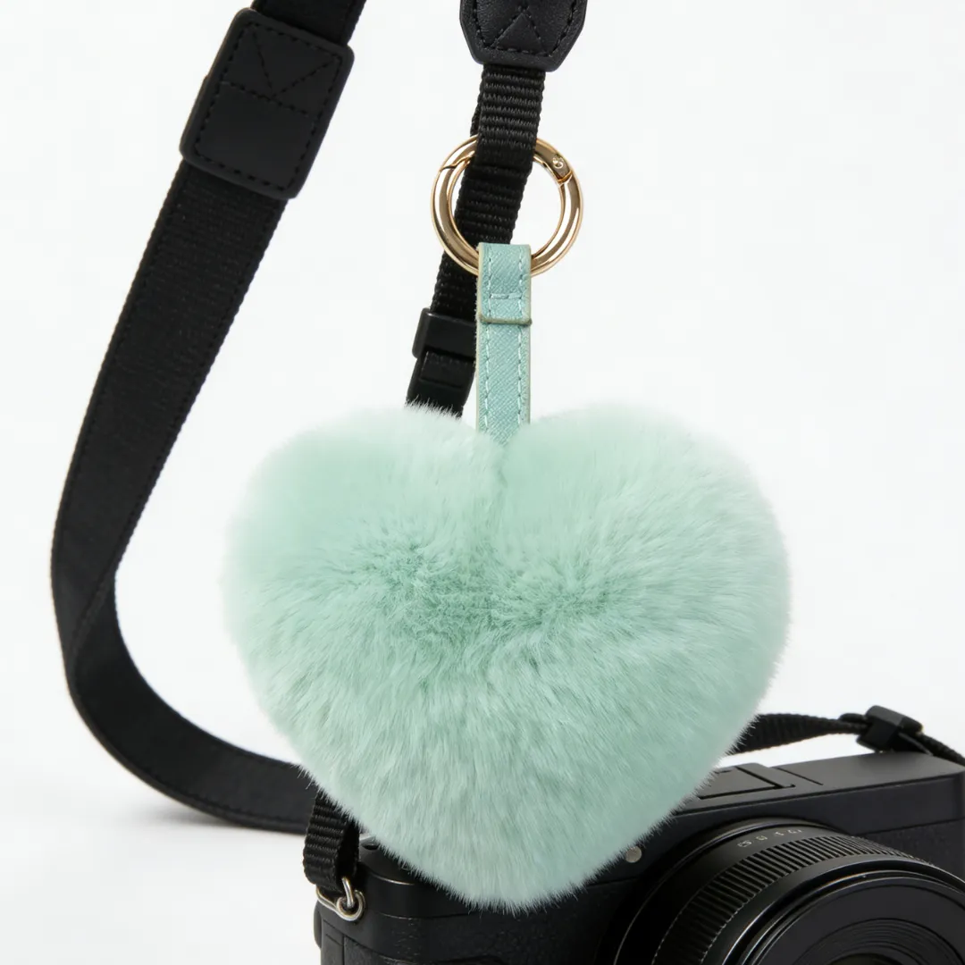 Heart Plush Keychain Bag Charm