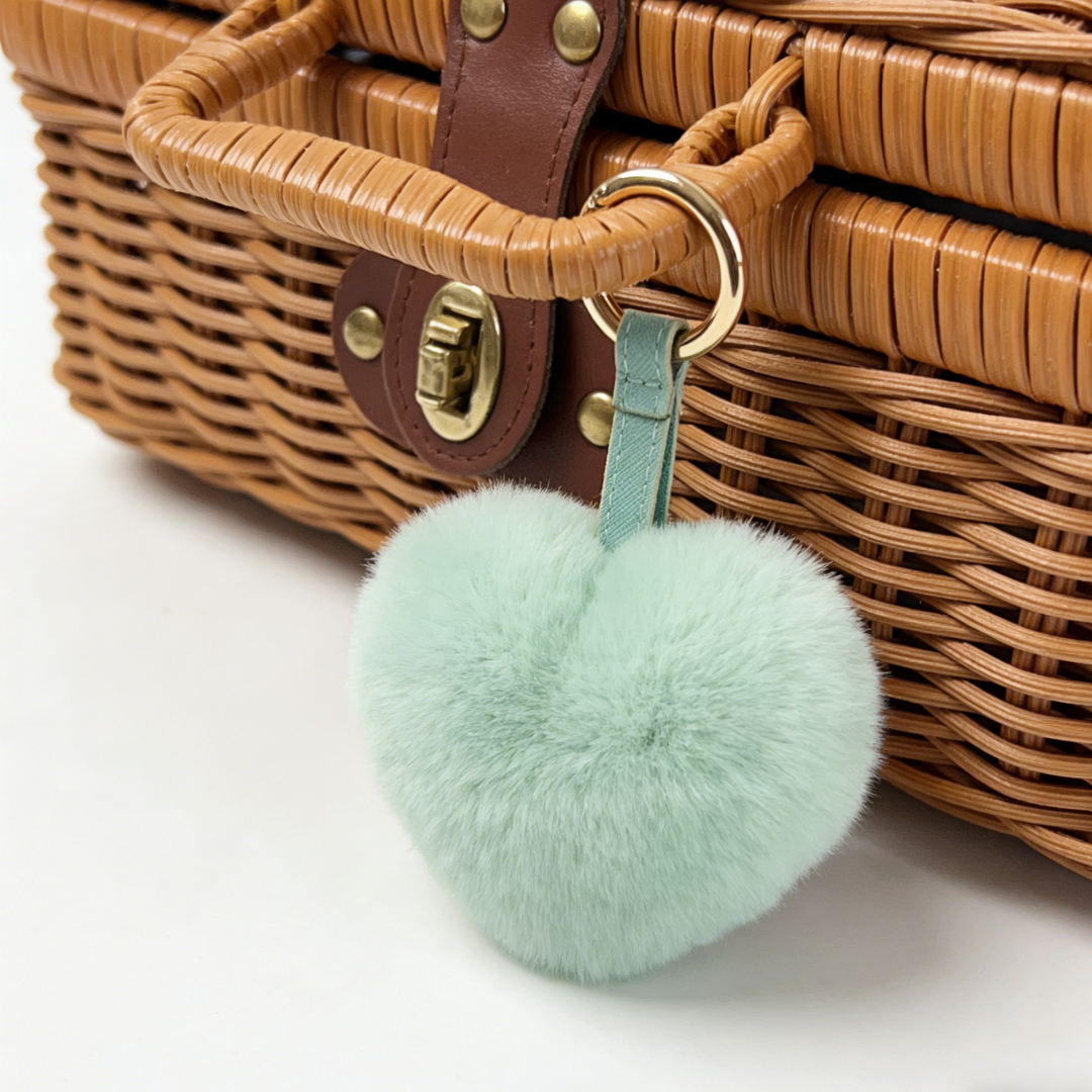 Heart Plush Keychain Bag Charm