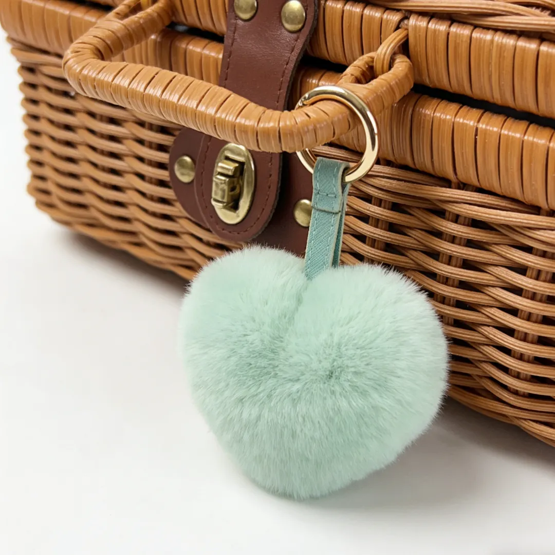 Heart Plush Keychain Bag Charm