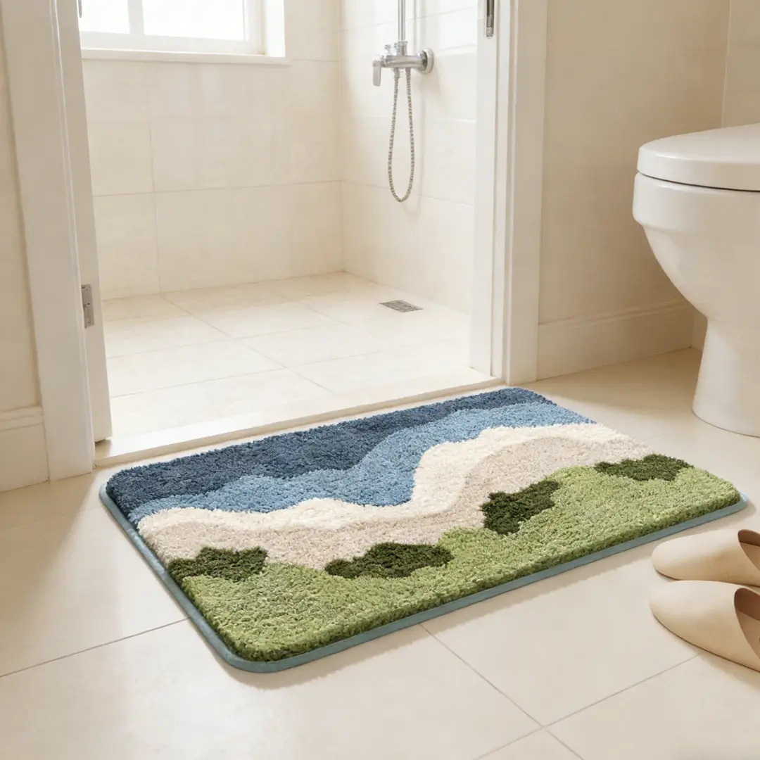 Coastal Meadow Flocked Rug