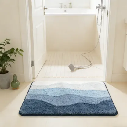 Ocean Horizon Flocked Rug