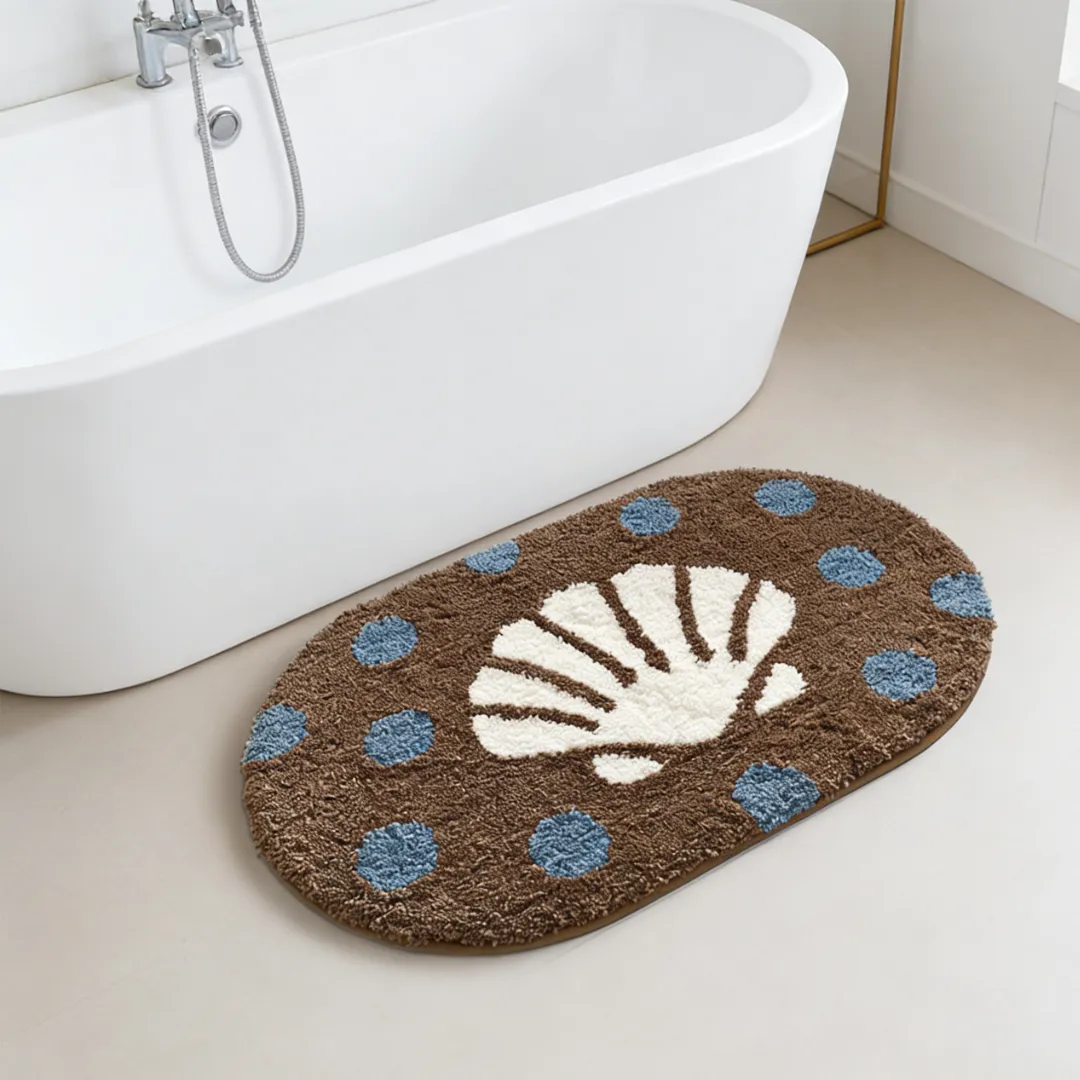 Coastal Shell Flocked Rug