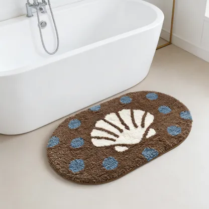 Coastal Shell Flocked Rug