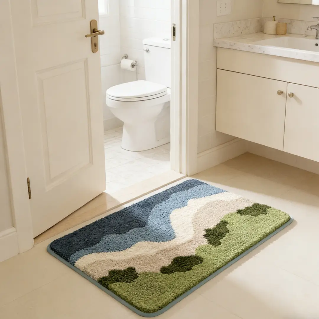 Coastal Meadow Flocked Rug