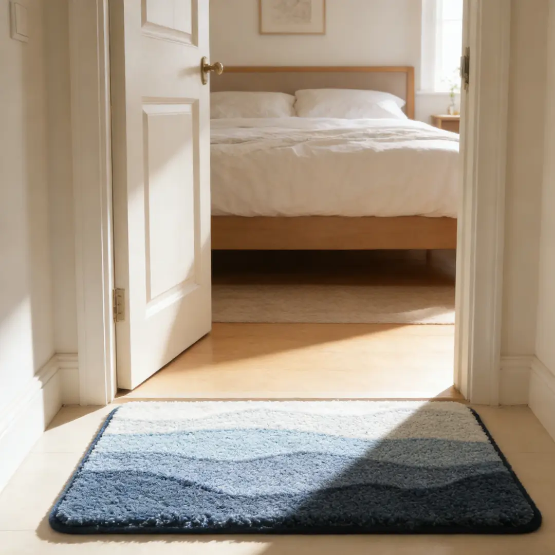 Ocean Horizon Flocked Rug
