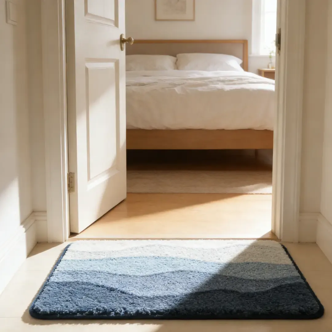 Ocean Horizon Flocked Rug