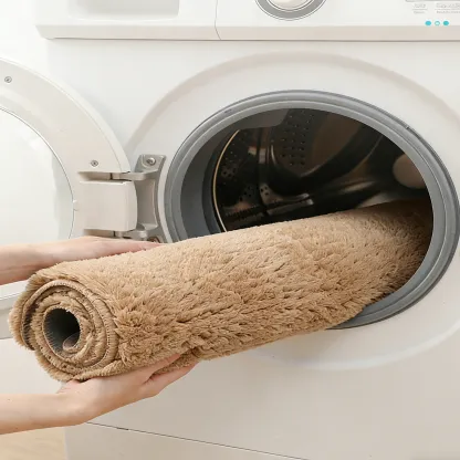 Soft Bathroom Flocked Rug