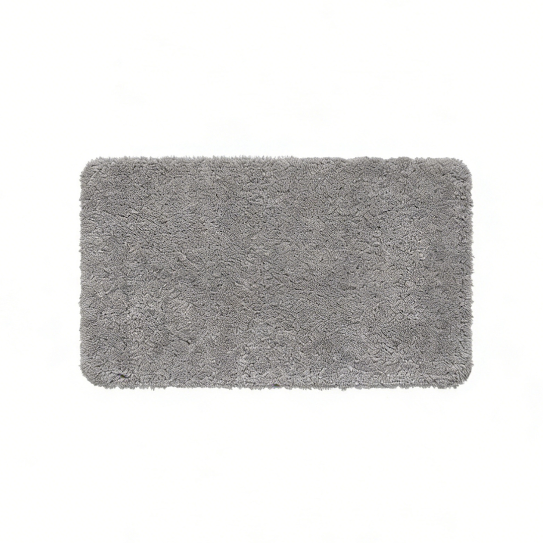 Soft Gray Minimalist Tufted Rug