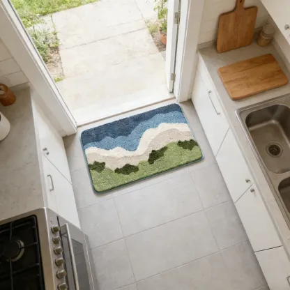 Coastal Meadow Flocked Rug