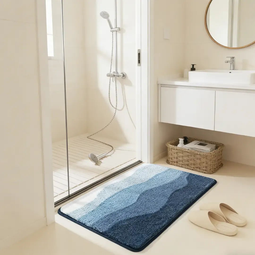 Ocean Horizon Flocked Rug