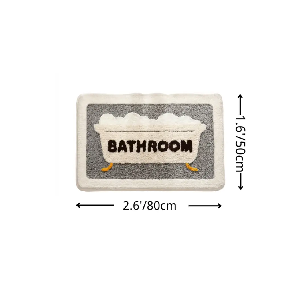 Bathroom Bubble Flocked Rug