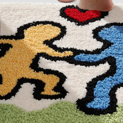 Pop Art Dash Flocked Rug