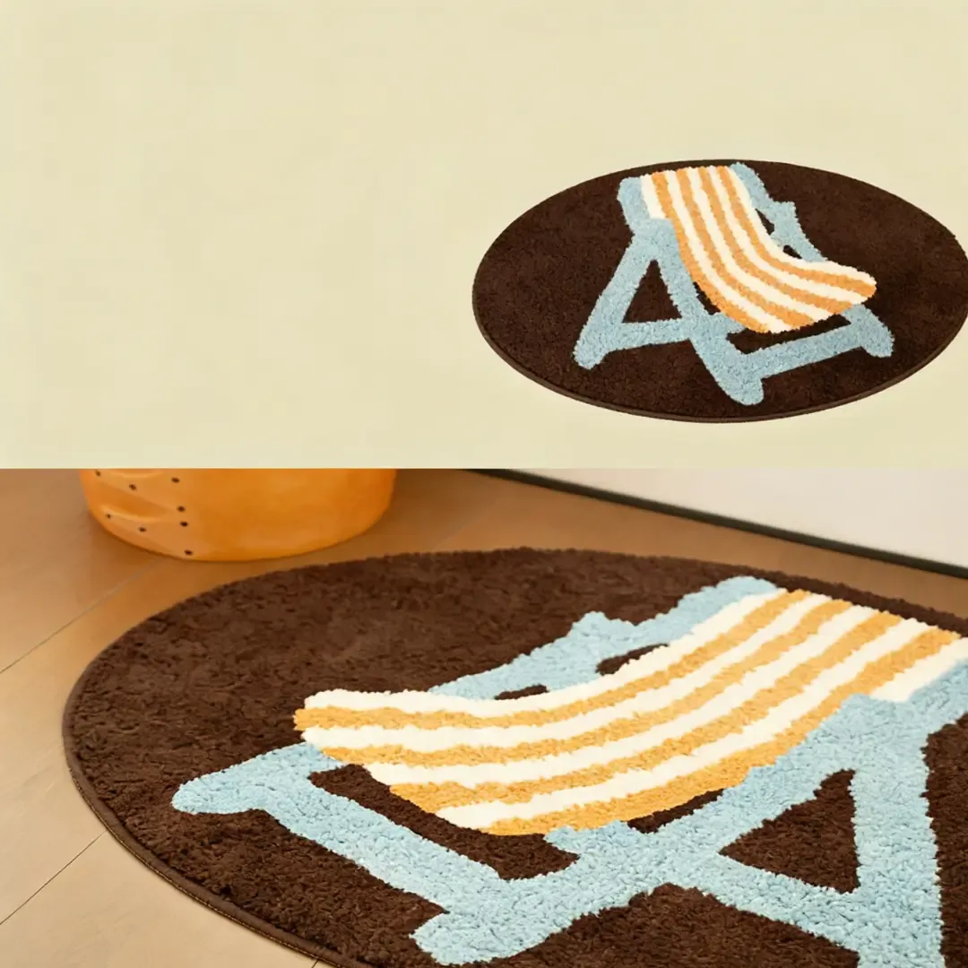 Coastal Lounge Flocked Rug