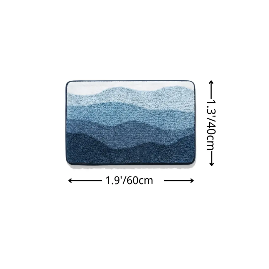 Ocean Horizon Flocked Rug