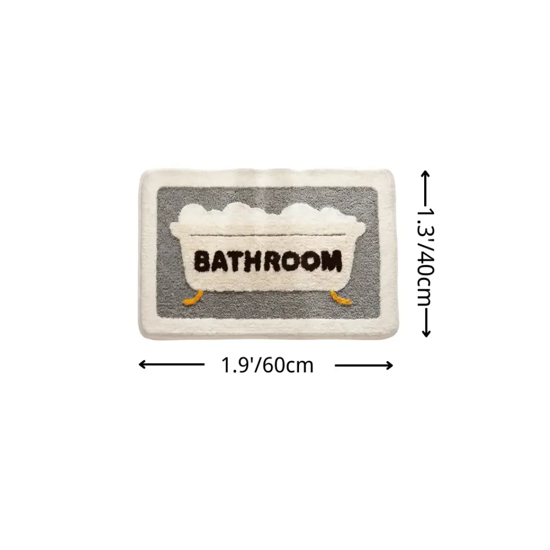 Bathroom Bubble Flocked Rug