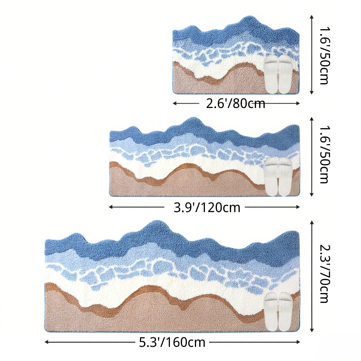 Ocean Breeze Flocked Rug