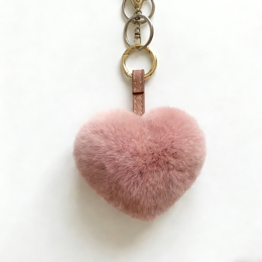 Heart Plush Keychain Bag Charm