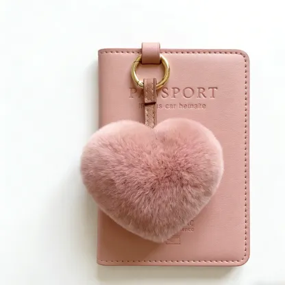 Heart Plush Keychain Bag Charm
