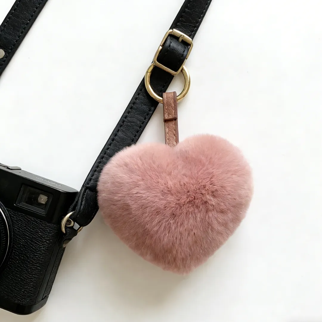 Heart Plush Keychain Bag Charm