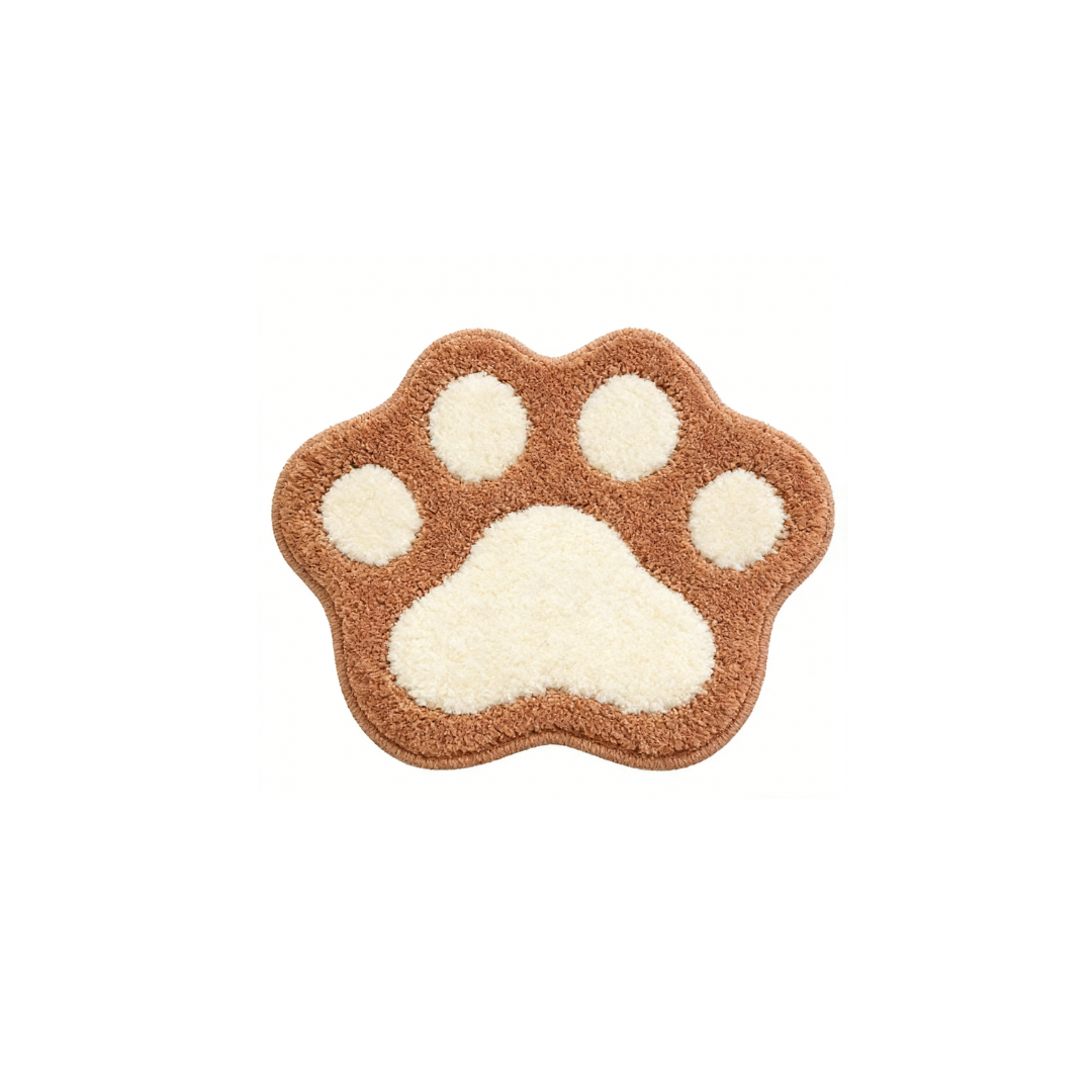 Cute Paw Print Tufted Rug