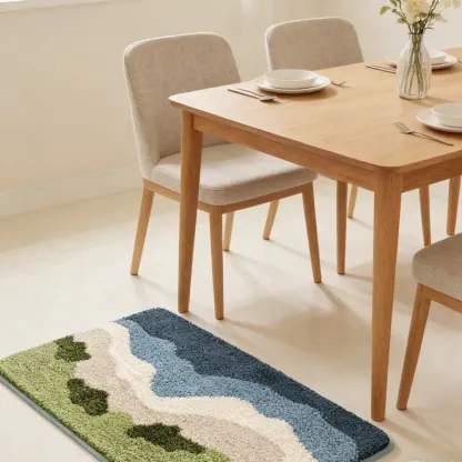 Coastal Meadow Flocked Rug