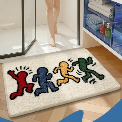 Pop Art Dash Flocked Rug