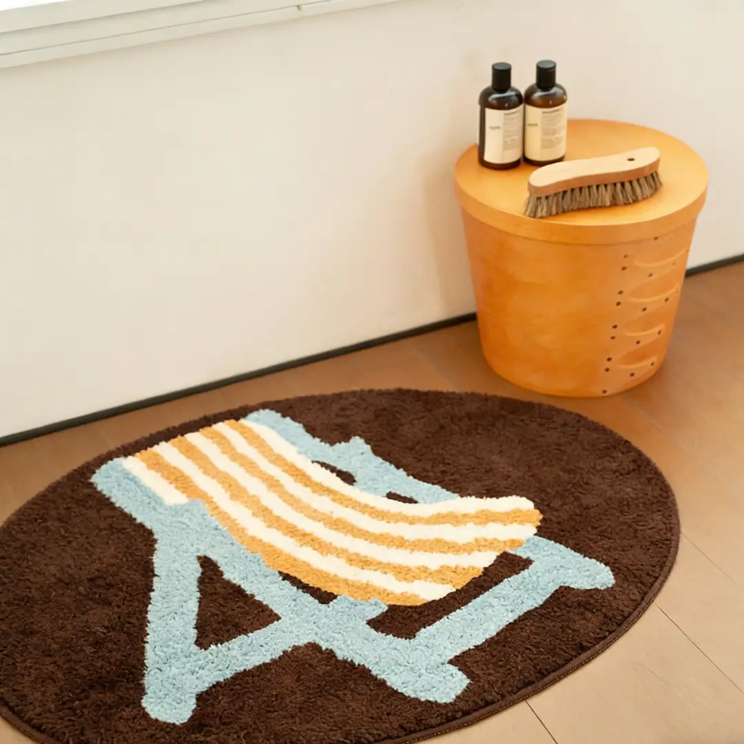 Coastal Lounge Flocked Rug