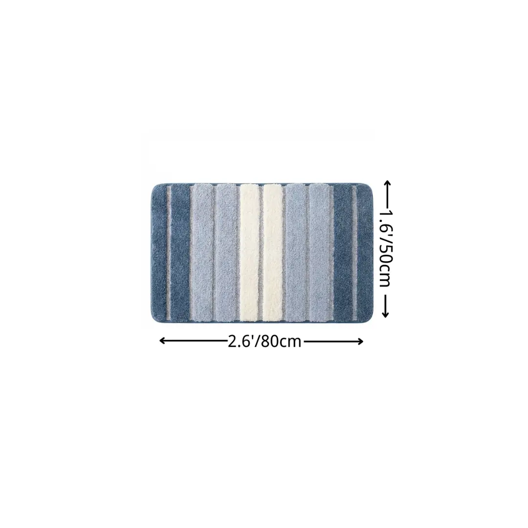 Gradient Stripe Flocked Rug