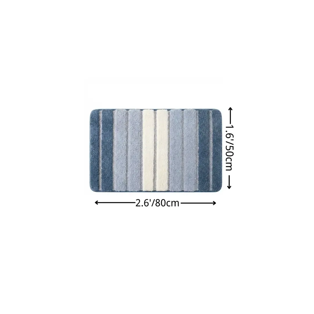 Gradient Stripe Flocked Rug
