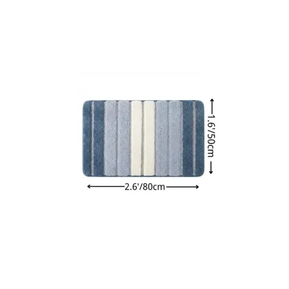 Gradient Stripe Flocked Rug