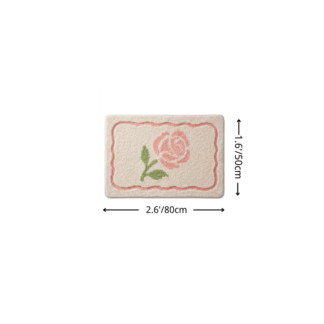 Elegant Blooms Flocked Rug