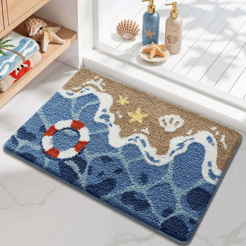 Seaside Tide Fun Flocked Rug