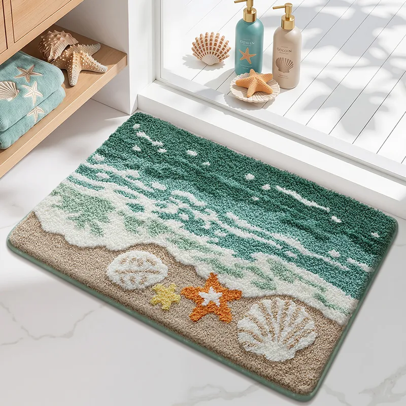 Shore Shell Harvest Flocked Rug
