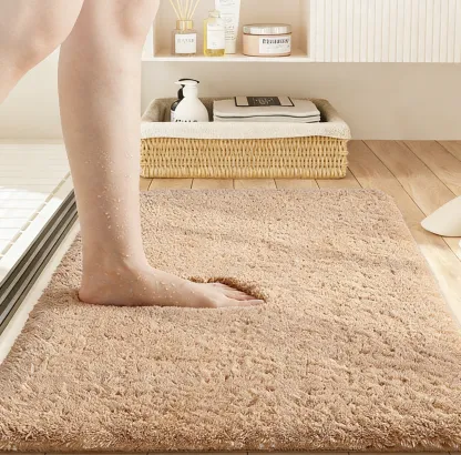 Soft Bathroom Flocked Rug