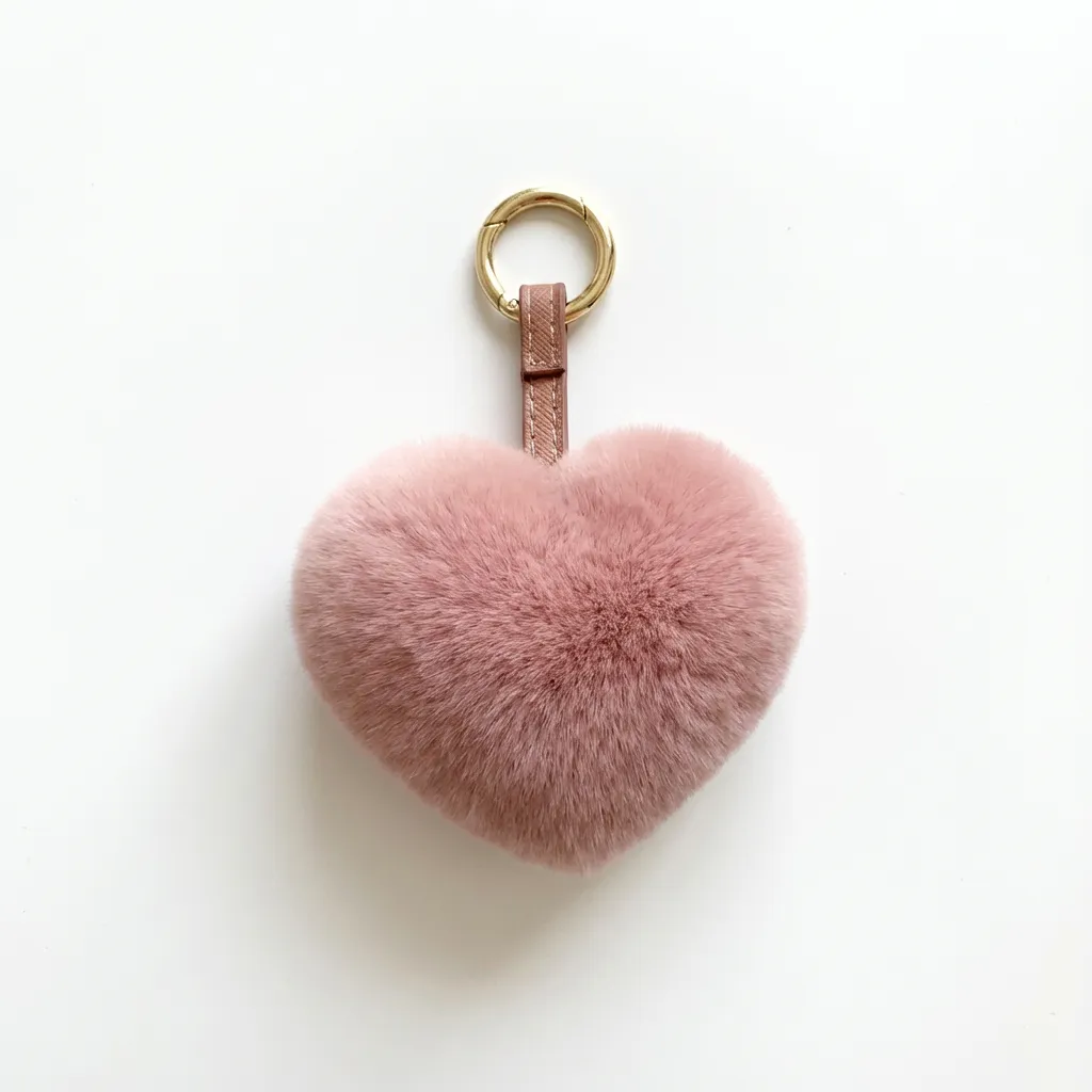 Heart Plush Keychain Bag Charm