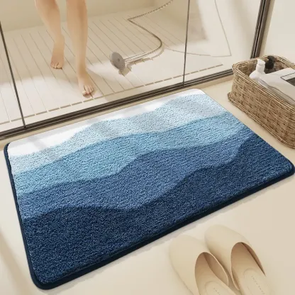 Ocean Horizon Flocked Rug