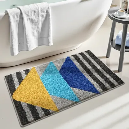 Geometric Color Pop Flocked Rug