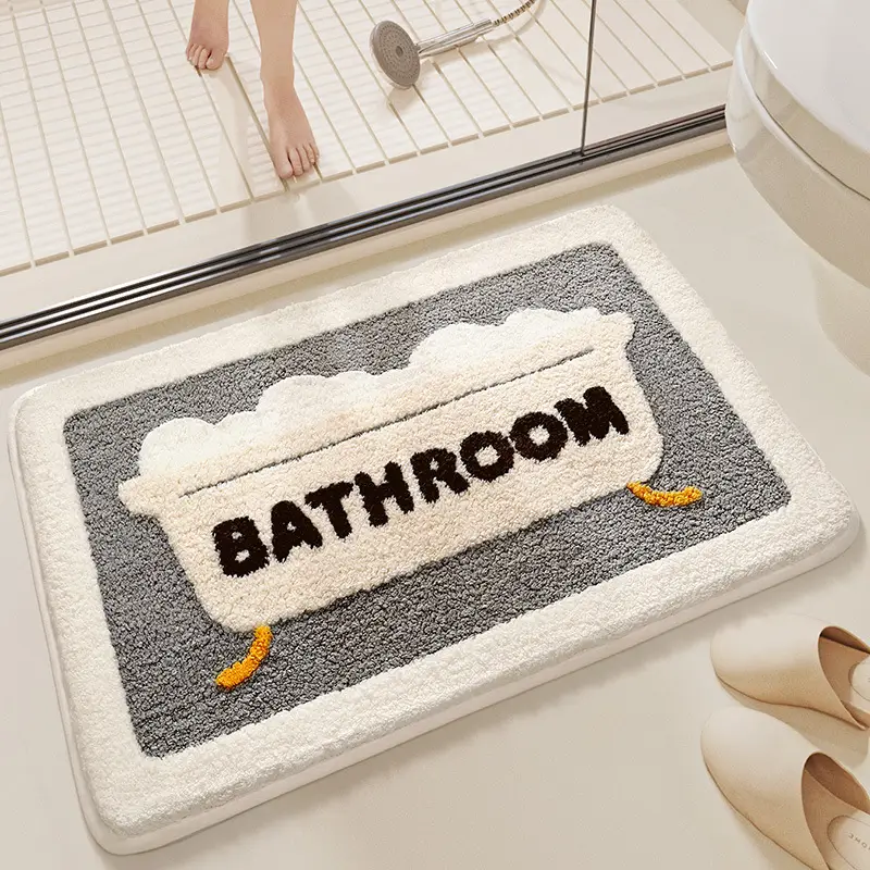 Bathroom Bubble Flocked Rug
