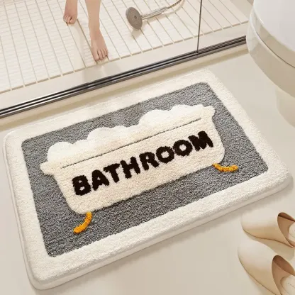 Bathroom Bubble Flocked Rug