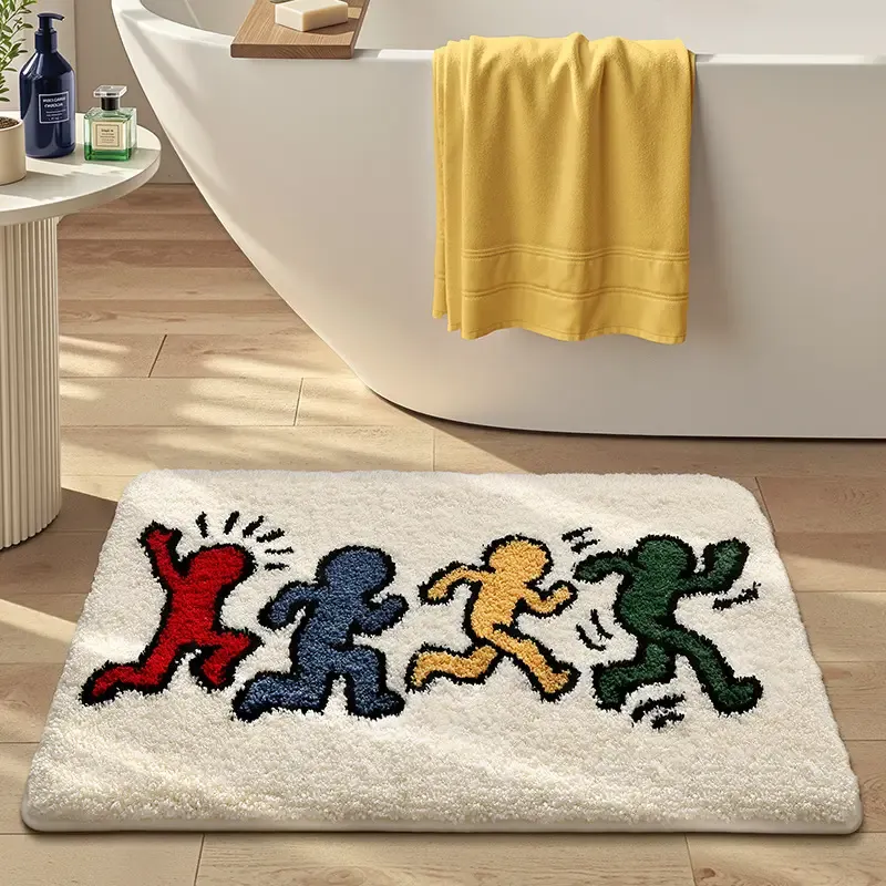Pop Art Dash Flocked Rug