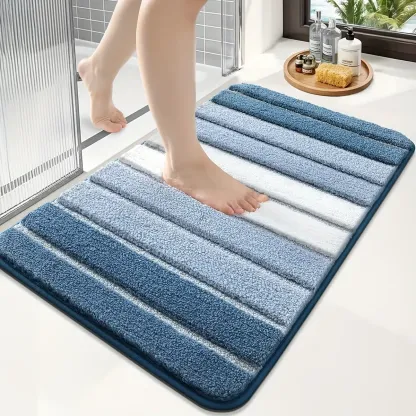 Gradient Stripe Flocked Rug