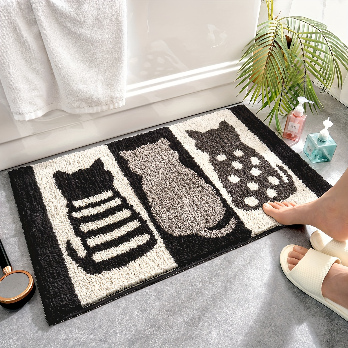 Kitten Trio Flocked Rug