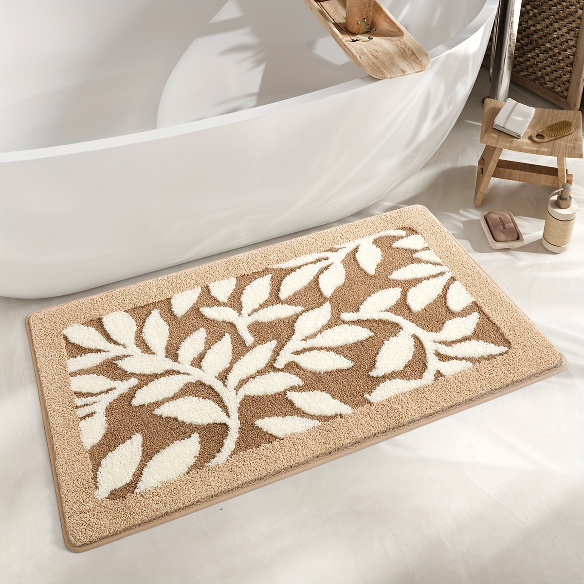 Lush Leaves Flocked Rug