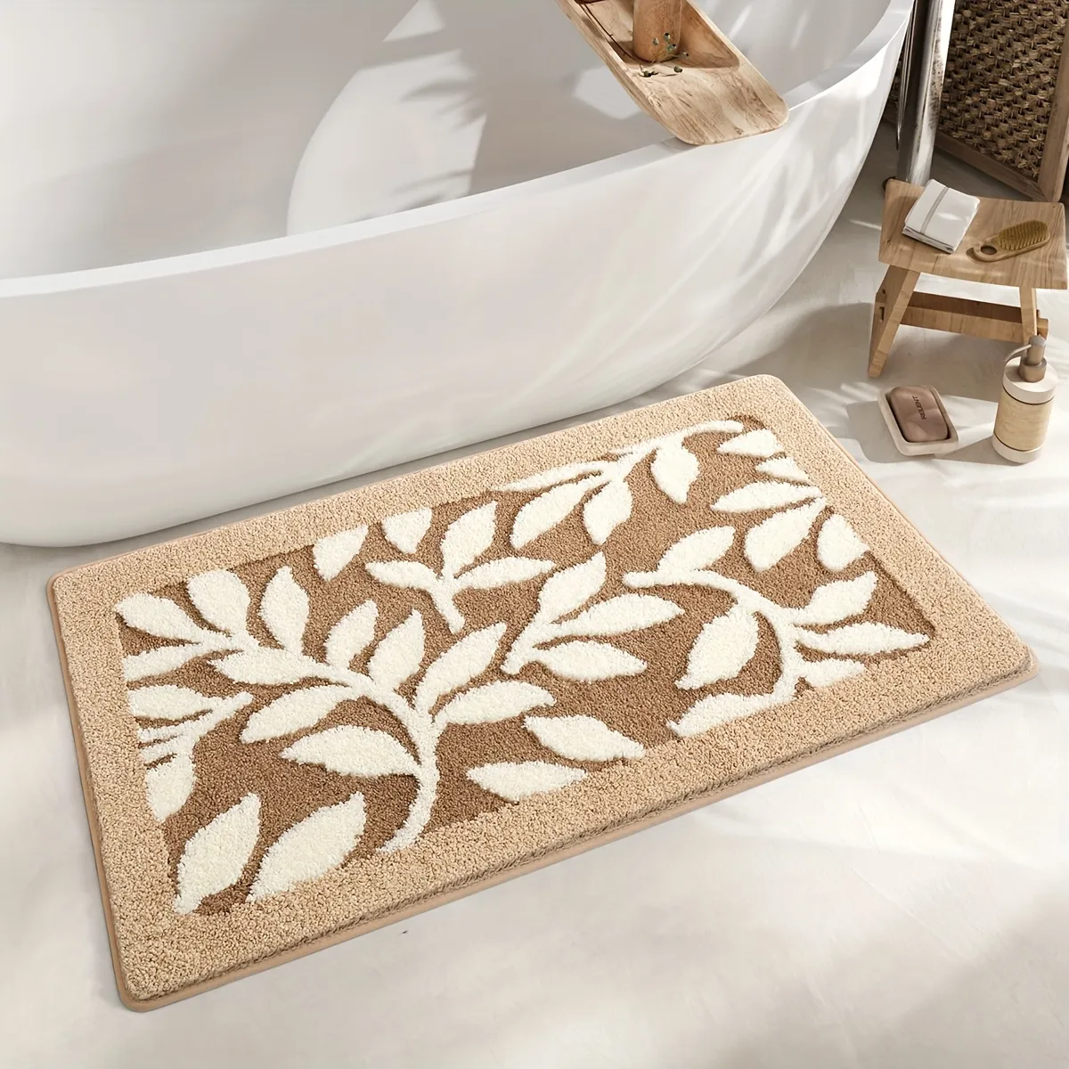 Lush Leaves Flocked Rug