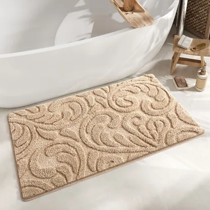 Ornate Curlicue Flocked Rug