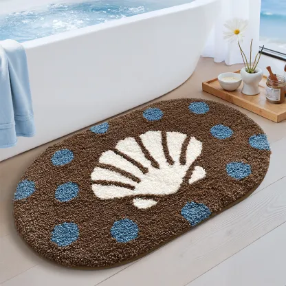 Coastal Shell Flocked Rug