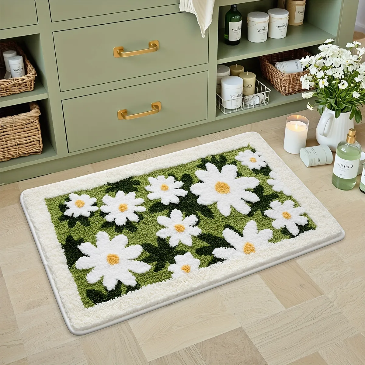 Daisy Garden Flocked Rug