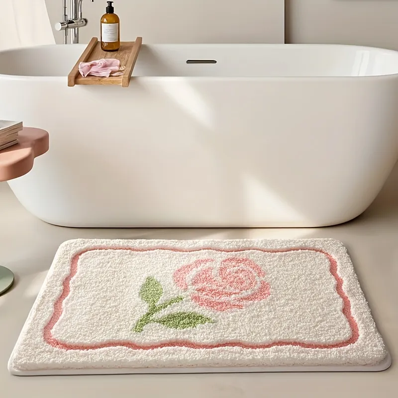 Elegant Blooms Flocked Rug