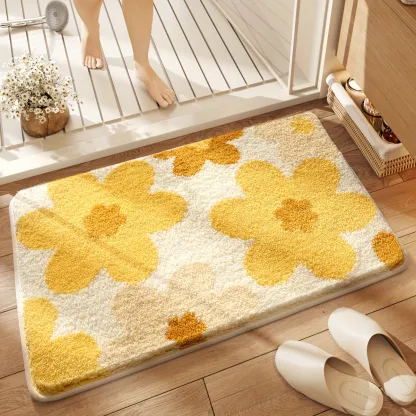 Daisy Blooms Flocked Rug